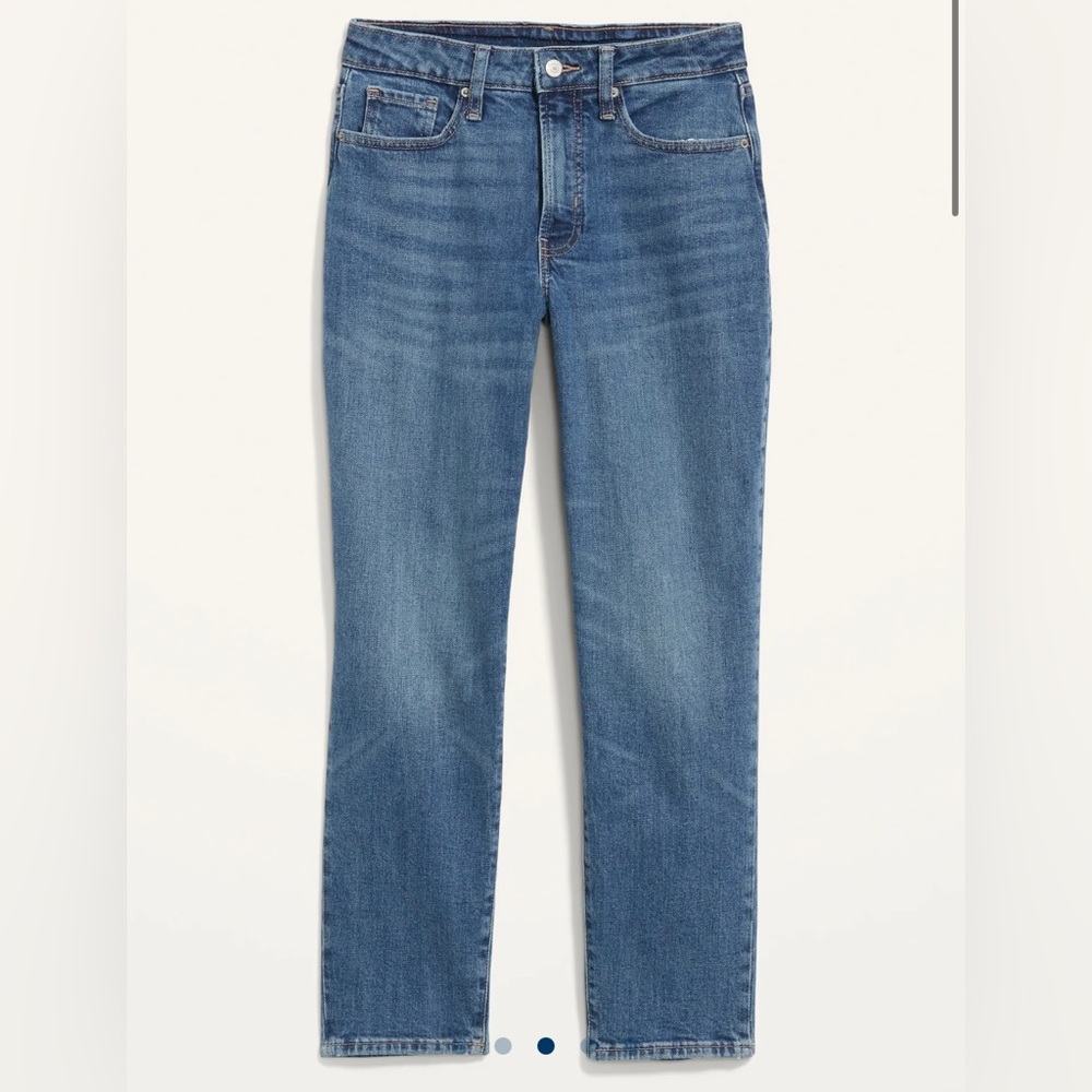 NWOT Old Navy Curvy High-Waisted OG Straight Ankle Jeans Size 18 - Picture 2 of 6